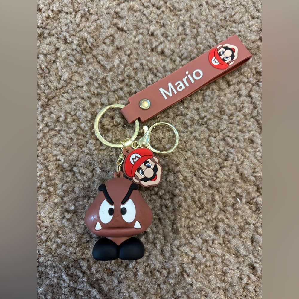 Super Mario Brown Goomba Keychain